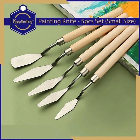 Keep Smiling Small Sizes 5Pcs Stainless Steel Palette Knives ARTISM STORE