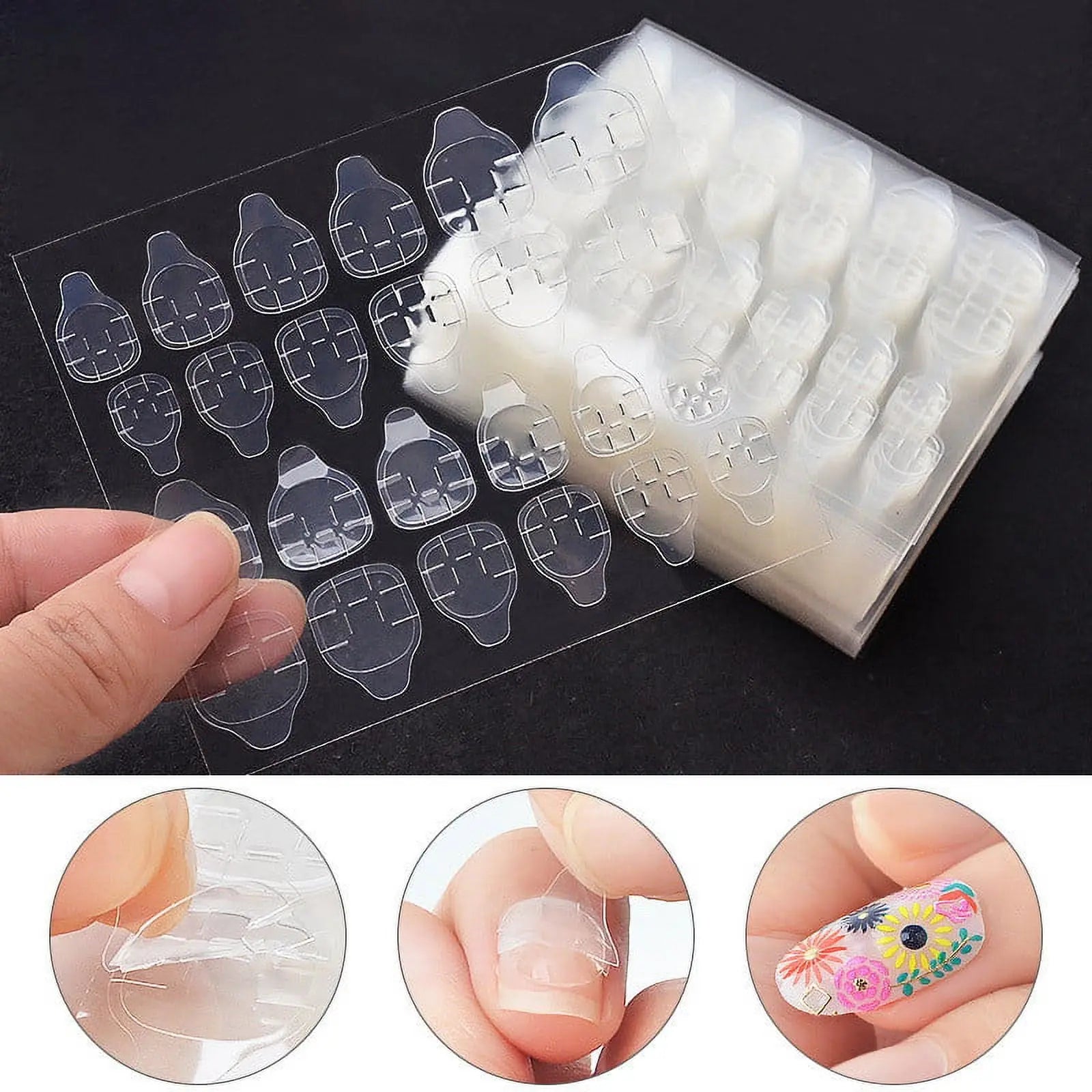 240pcs/10 Sheets Double Sided False Nail Art Adhesive Tape Glue Sticker DIY Artism Store: Unique Art & Creative Supplies