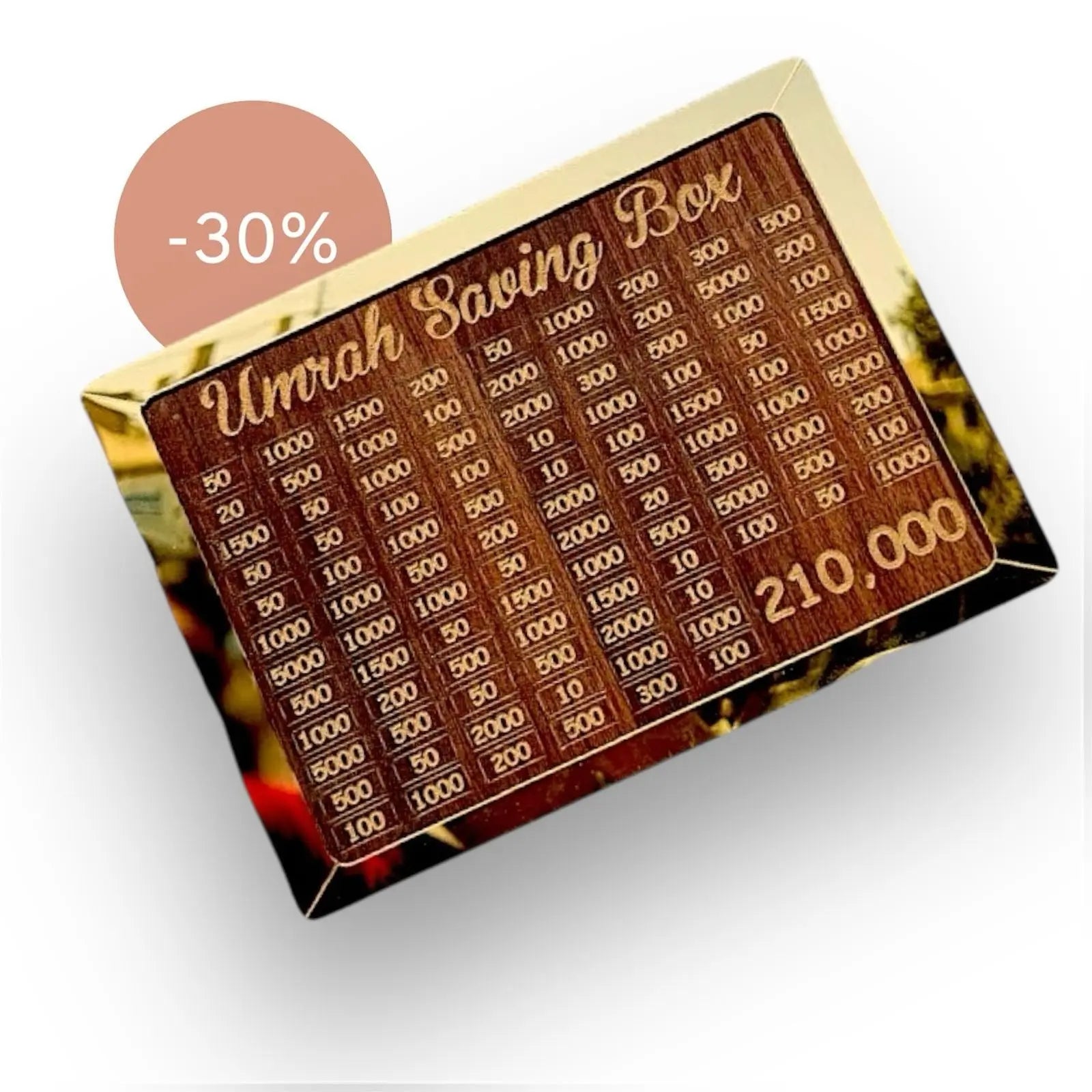 Umrah Saving Box - Wooden Gullak Money Box with Counter Money Saving Box | Gift for Muslims Money Saving Box Artism Store: Unique Art & Creative Supplies
