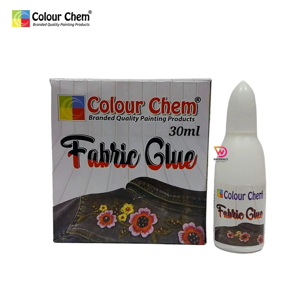 Colour Chem Fabric Glue 30ml Your Ultimate Stitching Companion for Mirror Work, Laces & Ribbons, Sequins, and Stones | Washer-Safe Adhesive | Textile Bonding Glue ARTISM STORE