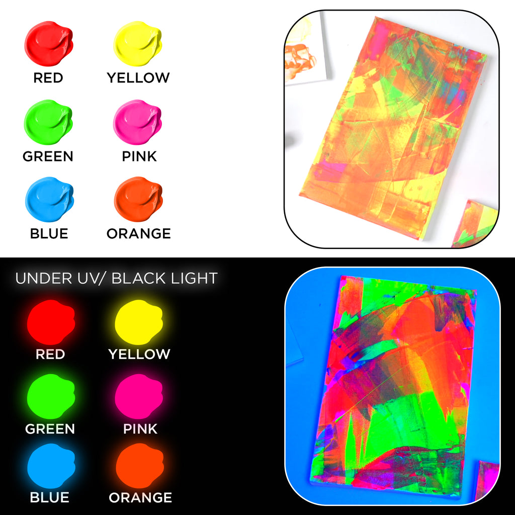 Bluebird Acrylic Paint Primary Colors Student DIY Painting Pack Non-Toxic Art & Craft for Artists, Kids, Adults & Hobby Painters Set of 6 x 25 ml