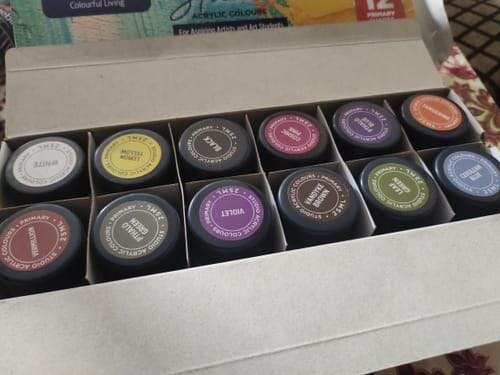 Studio Acrylic Colours – 25 ml – Set of 12 Primary Shades
