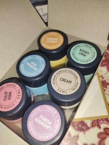 Studio Acrylic Colours - 25 ml - Set of 6 Pastel Shades