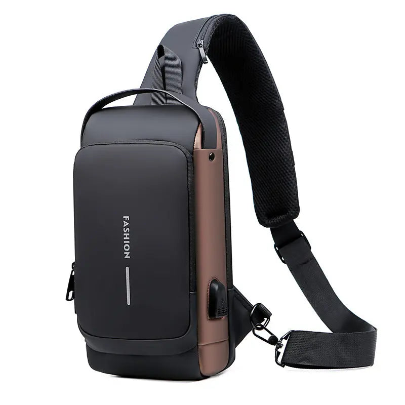 Fashion Men Sling Bag Pack with Lock Waterproof Anti-Theft Chest Bag with USB Charging Port Shoulder Bag Body Backpack with TSA Lock ARTSM STORE