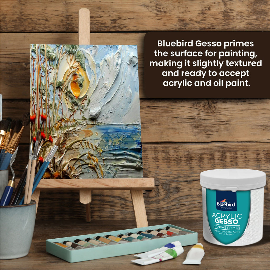 Bluebird Acrylic Gesso for Artists - Primer - White
