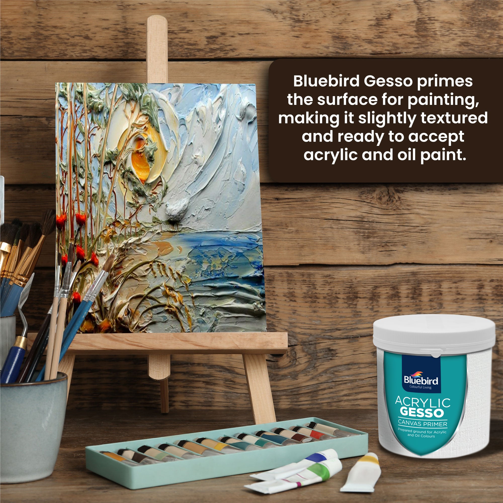 Bluebird Acrylic Gesso for Artists - Primer - White