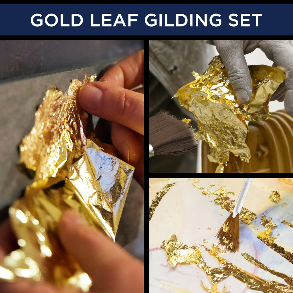 Bluebird Gold Foil 50 Pcs - Imitation Gold Foil Sheets of 5.5" x 5.5", Painting Gilding Crafts Decoration