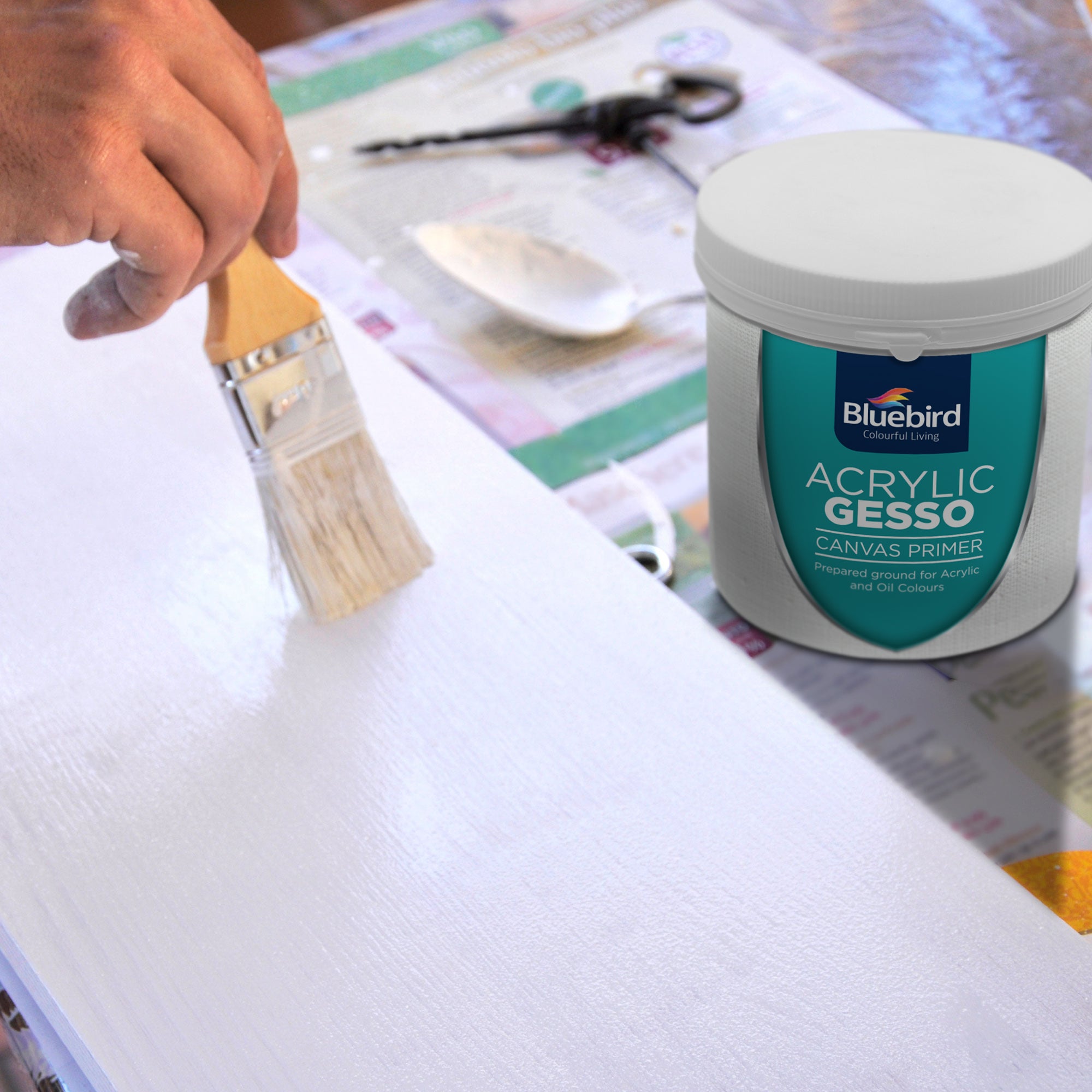 Bluebird Acrylic Gesso for Artists - Primer - White