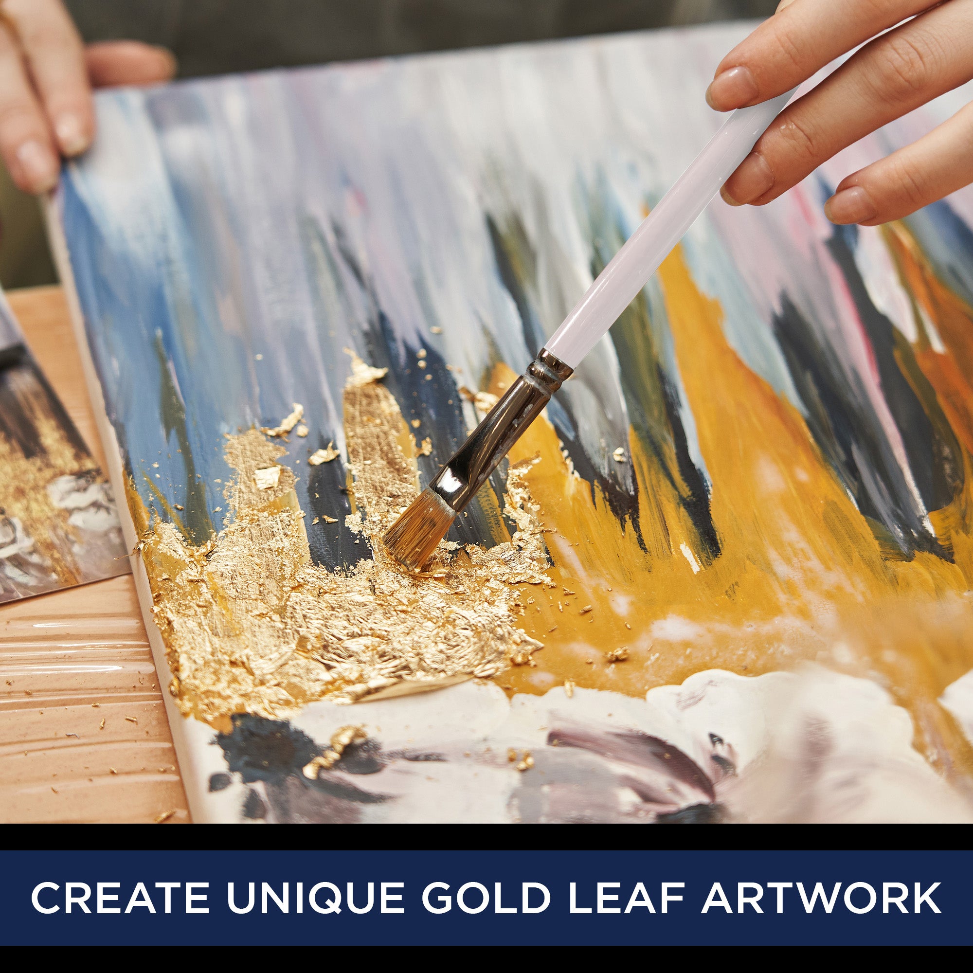 Bluebird Gold Foil 50 Pcs - Imitation Gold Foil Sheets of 5.5" x 5.5", Painting Gilding Crafts Decoration