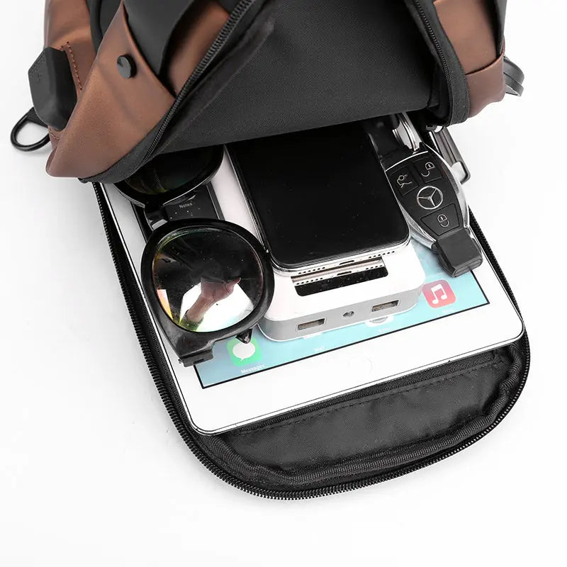 Fashion Men Sling Bag Pack with Lock Waterproof Anti-Theft Chest Bag with USB Charging Port Shoulder Bag Body Backpack with TSA Lock ARTSM STORE