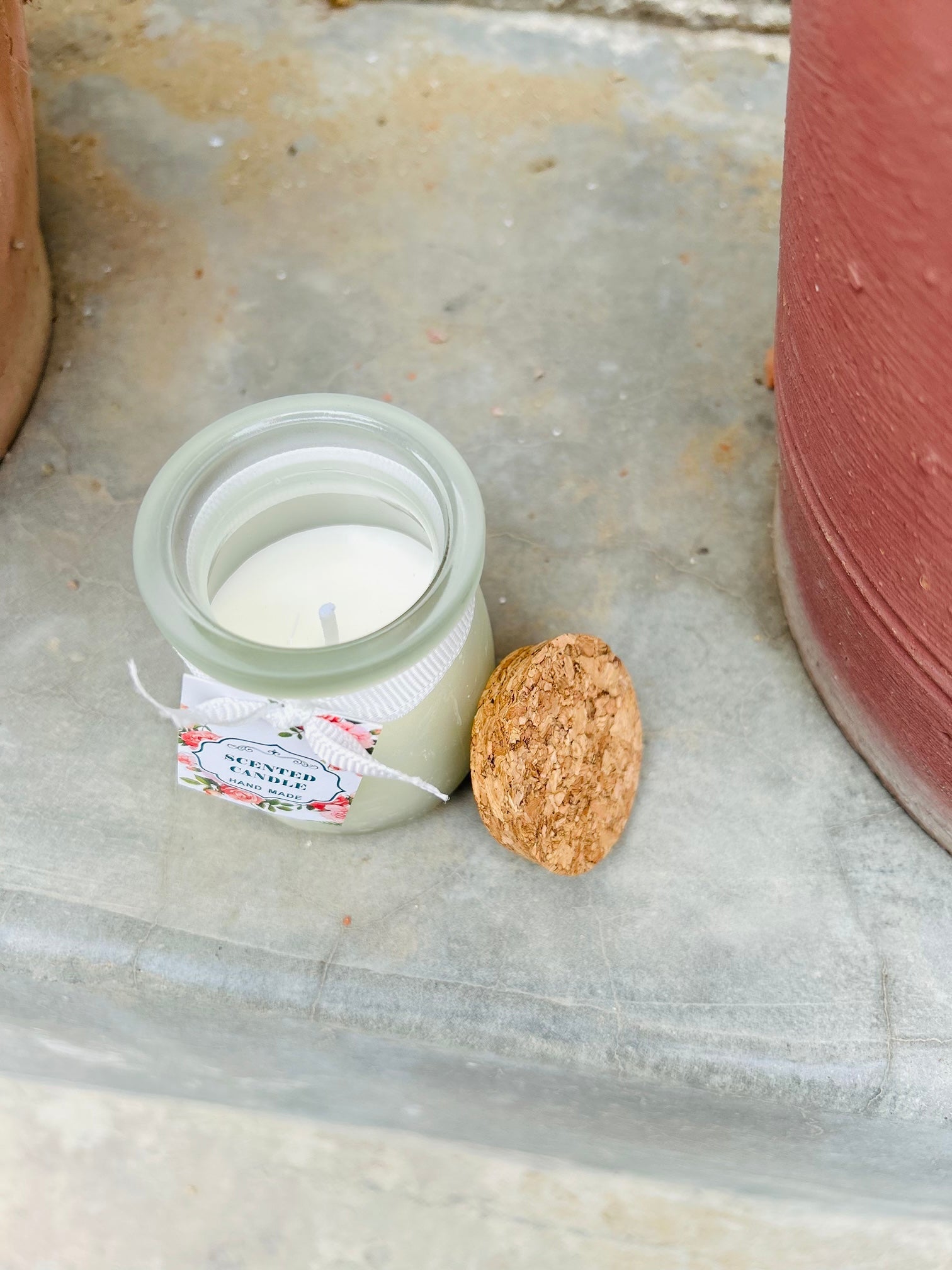 Scented Candle Jars for Ceremony & Gifting with Refreshing Fragrance Pink Colour