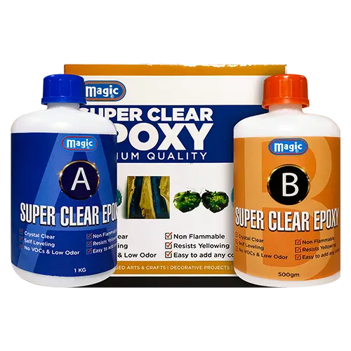 Magic Super Clear Epoxy Rasin 150 ml, 750ml , 1500ml (resin with hardner) 2:1 Pure for Art, Craft & Coating ARTSM STORE